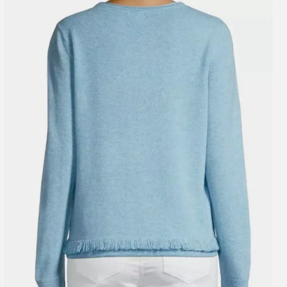 Lilly Pulitzer Women's Vista Knit Fringe Crewneck Sweater - Size XS Extra Small‎